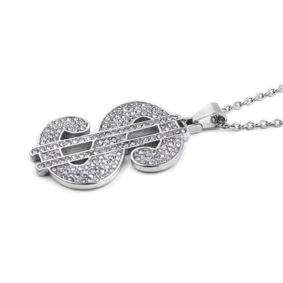 Money Sign Pendant Necklace - Picture 2 of 6